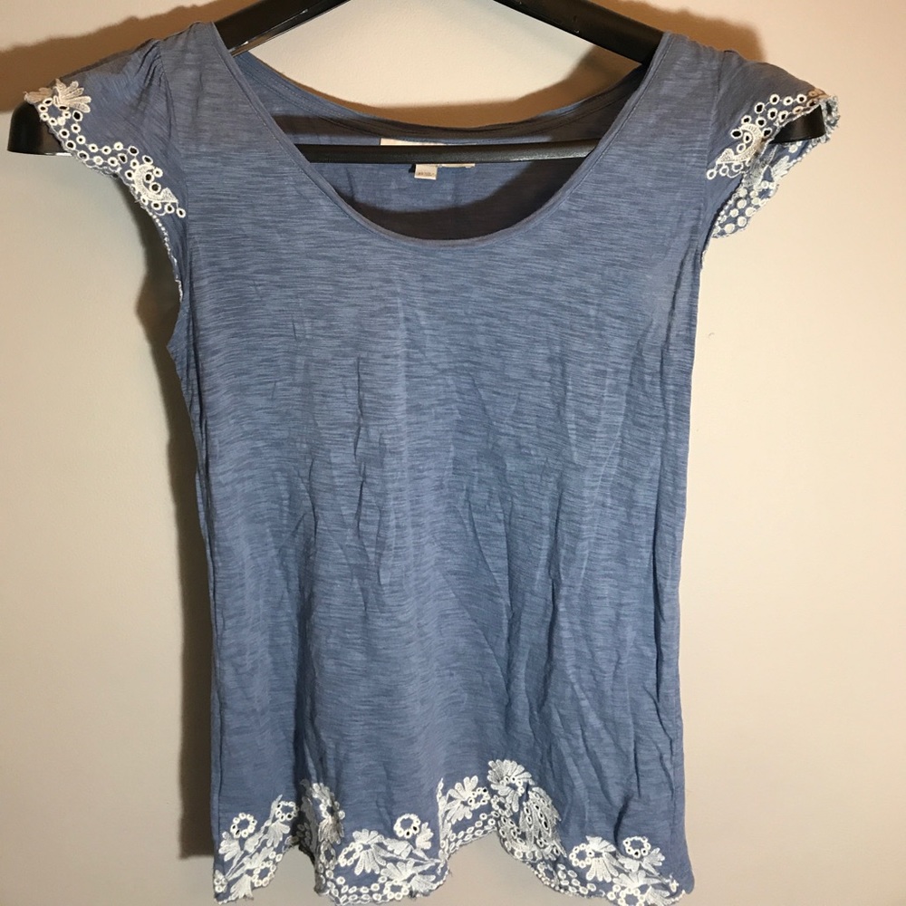 LOFT BLUE FLORAL TOP P138