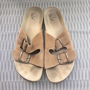 Size 9 light brown strap sandals
