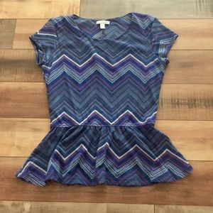 🛍🛍Chevron Peplum Top