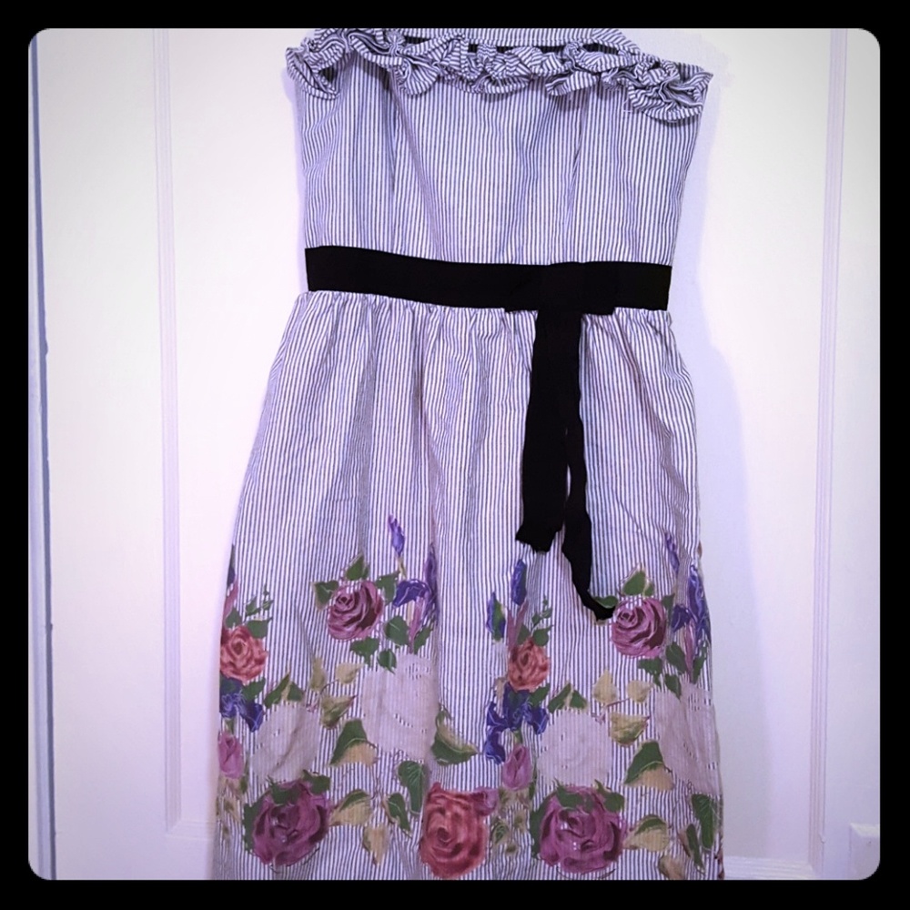 Anthropologie Velvet sun dress