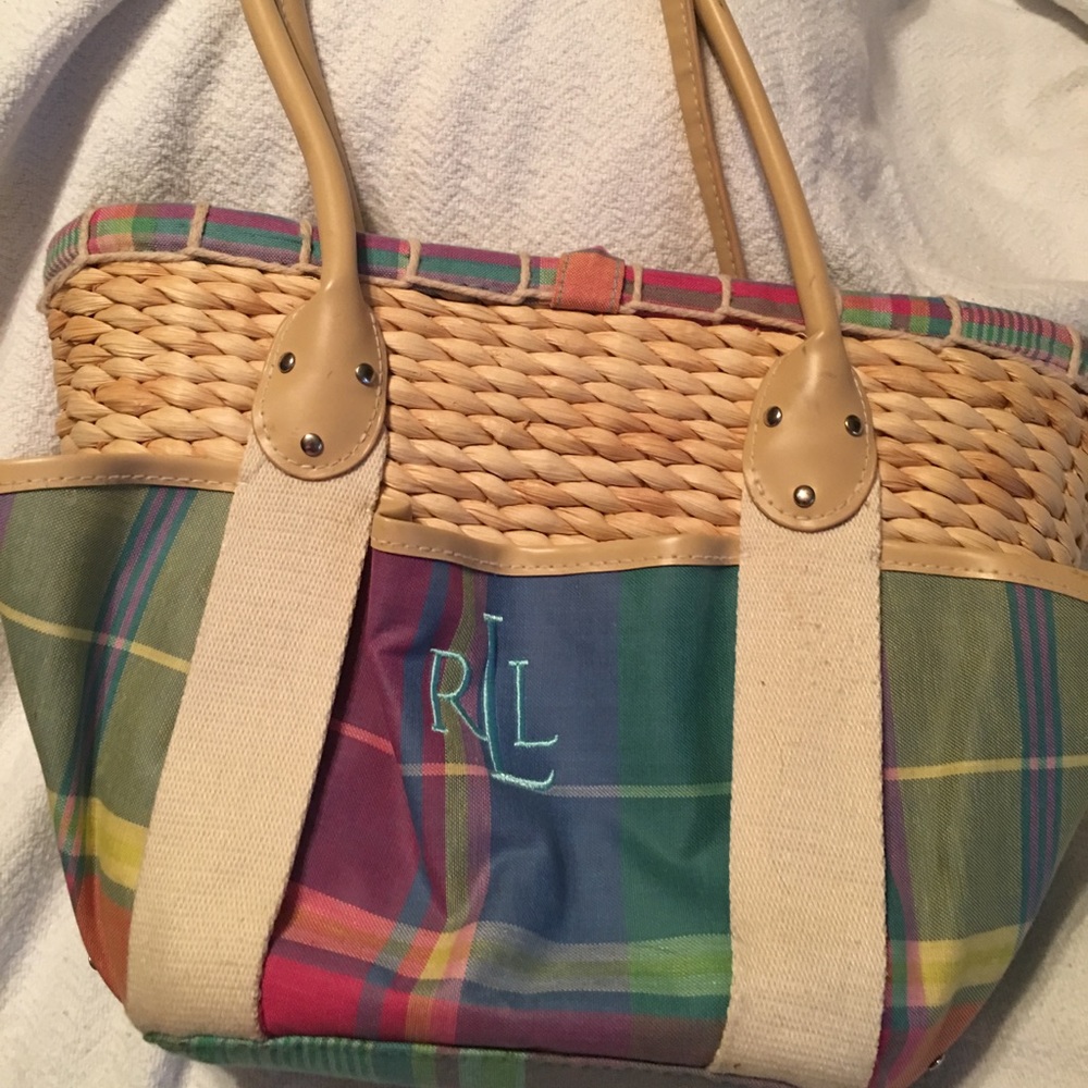 Like new Ralph Lauren's plaid handbag.