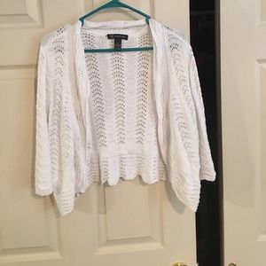 White cardigan
