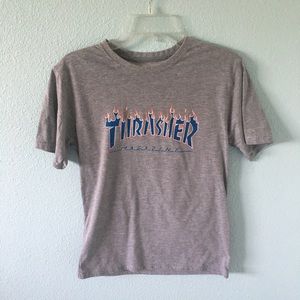 grey thrasher skater short sleeve shirt