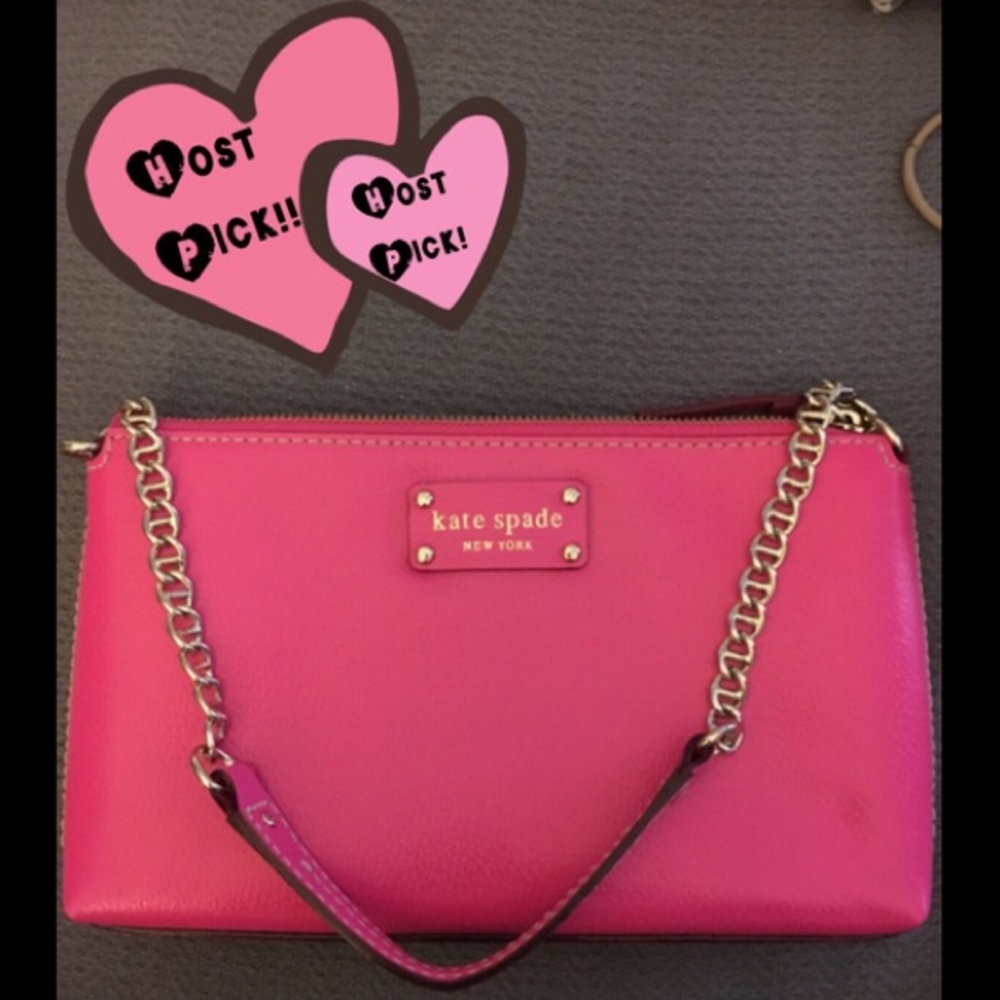 Bright pink Kate Spade clutch bag!