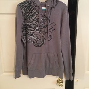 Grey zip-up Sweatshirt