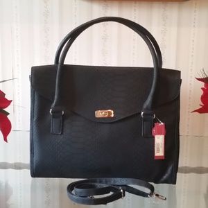 Merona Black Satchel NWT