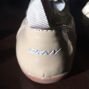 DKNY ballet flats size nine gold