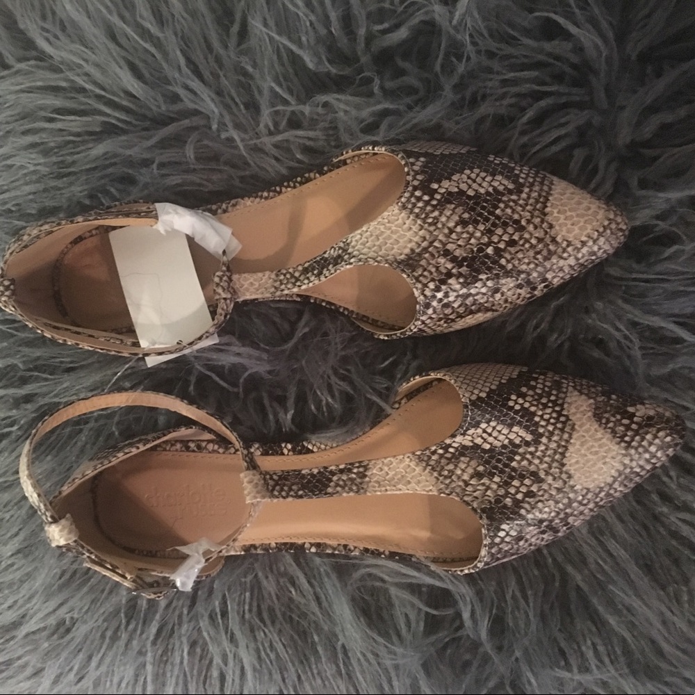 Charlotte Russe Snakeskin Flats
