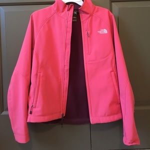 Hot pink North Face jacket
