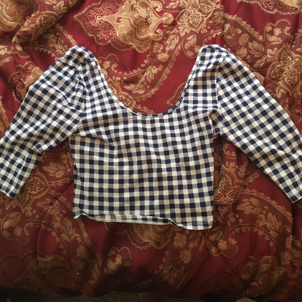 Checkered crop top