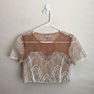Tobi lace crop top
