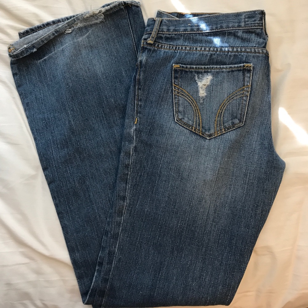 Hollister size 9L ripped jeans