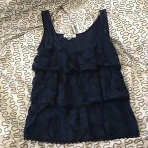 navy lace tank top