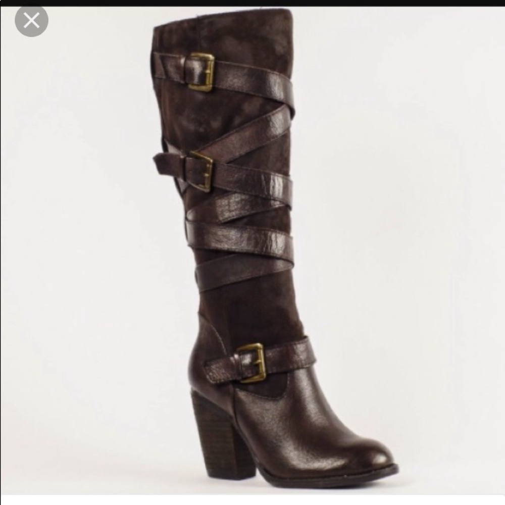 Steve Madden redondo bien boot leather