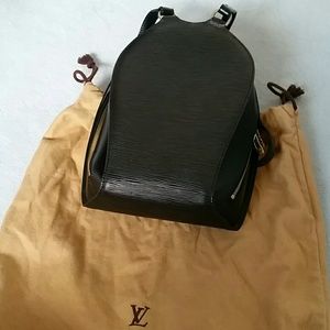 Louis Vuitton Black Leather Epi Backpack!