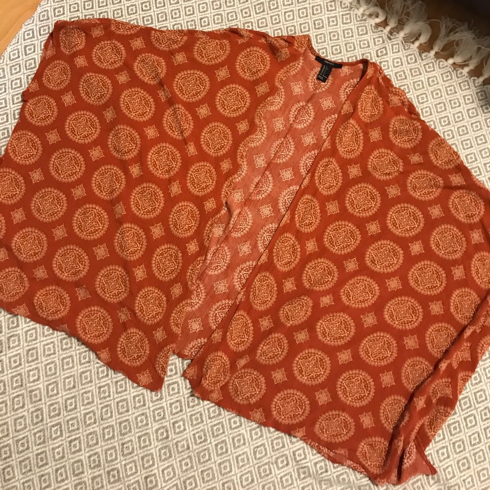 Boho print kimono