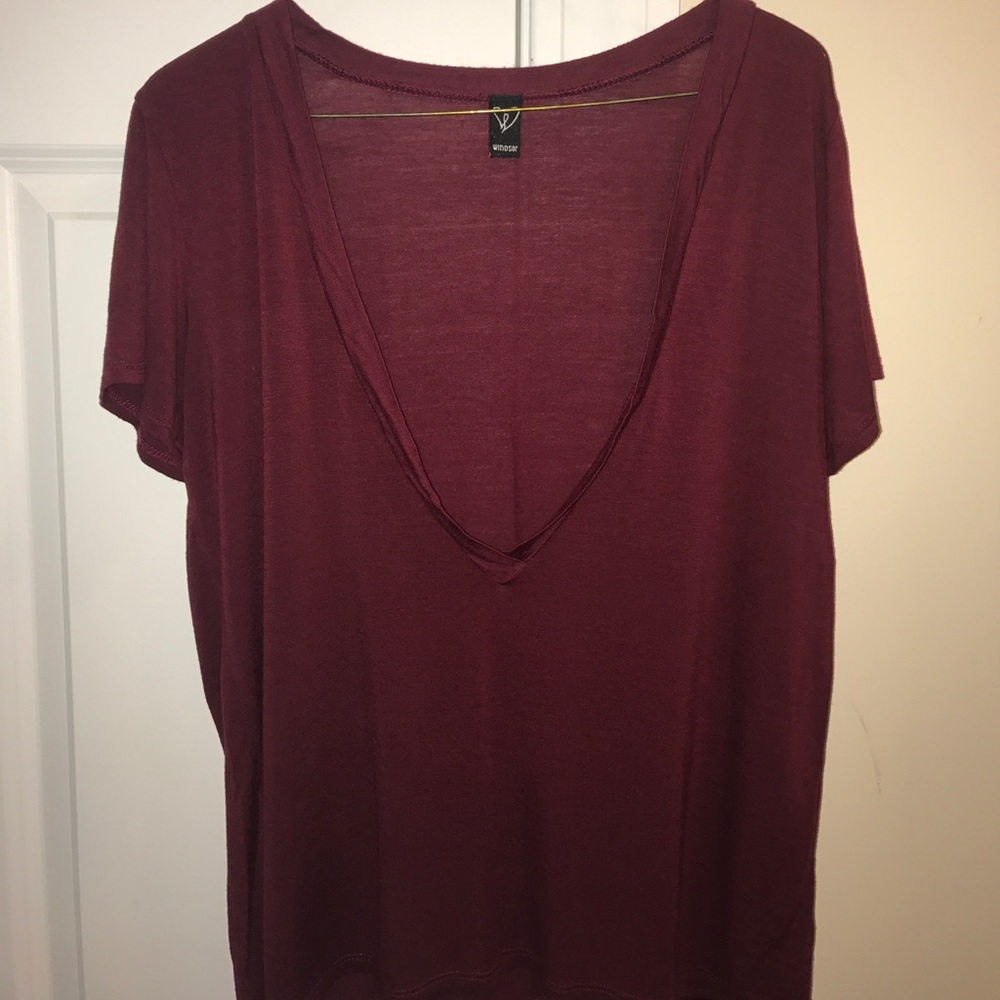 Low V Neck T Shirt