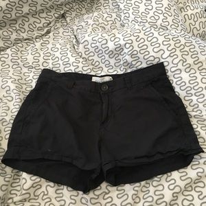 black twill shorts