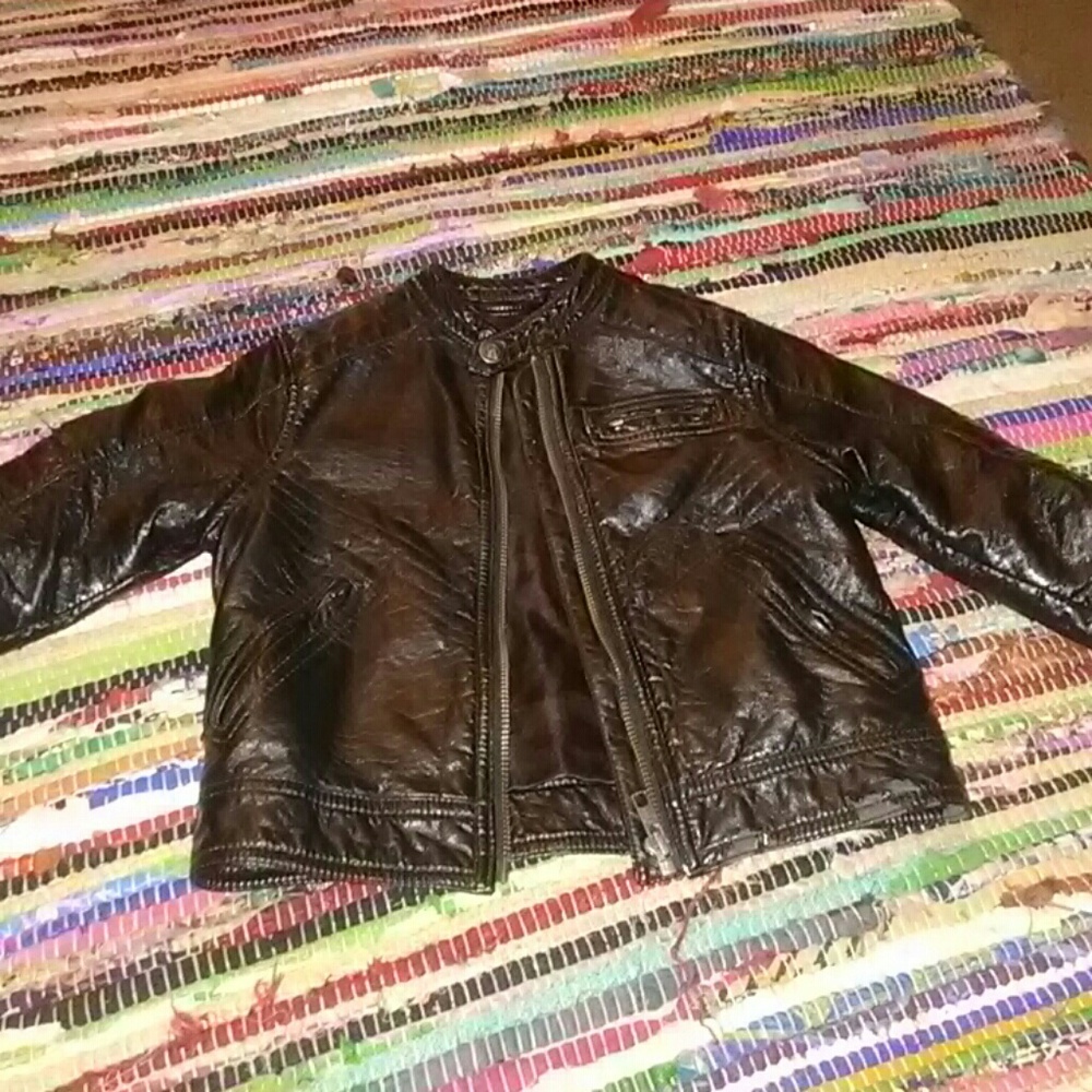 Kids motorcycle leather jacket