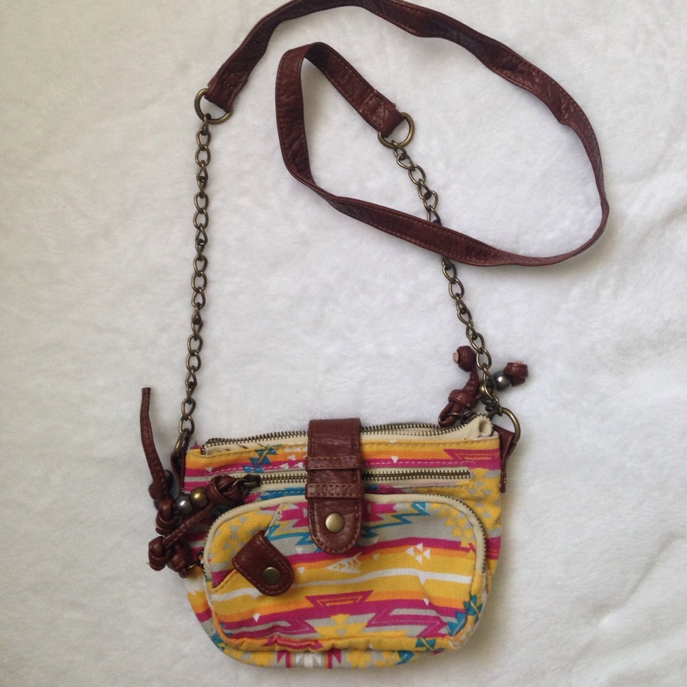 Crossbody Bag With Aztec Pattern - image 1
