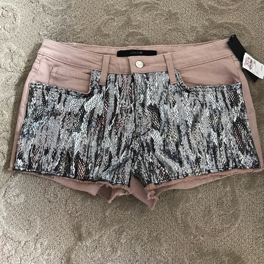 Joe's Jeans Shully Sequin Mini Cut off Shorts