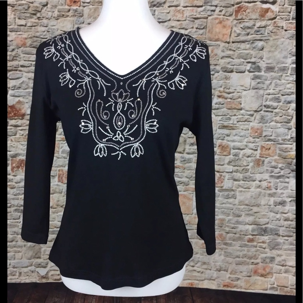 Gloria Vanderbilt Women's Tunic Embellished Top