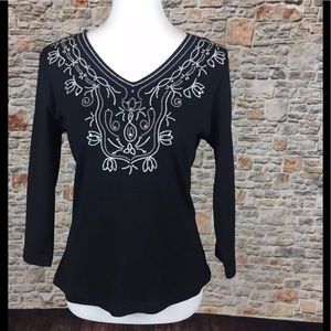 Gloria Vanderbilt Women's Tunic Embellished Top