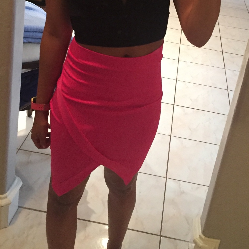 Asymmetrical Pink Skirt