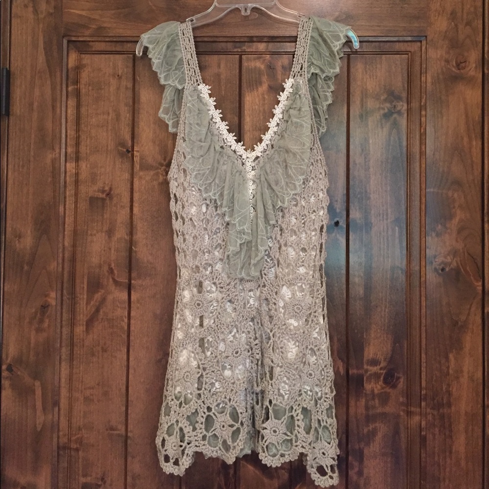 Crochet and Lace Top