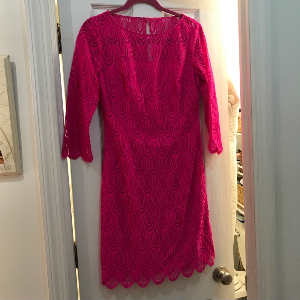 Women's Lilly Pulitzer Pink Lace Dress, size 8