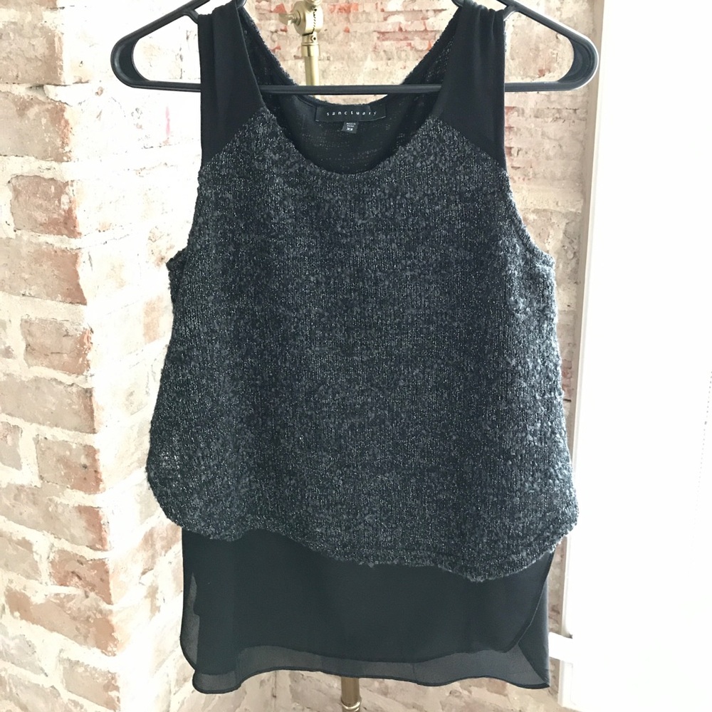Sanctuary black knit top