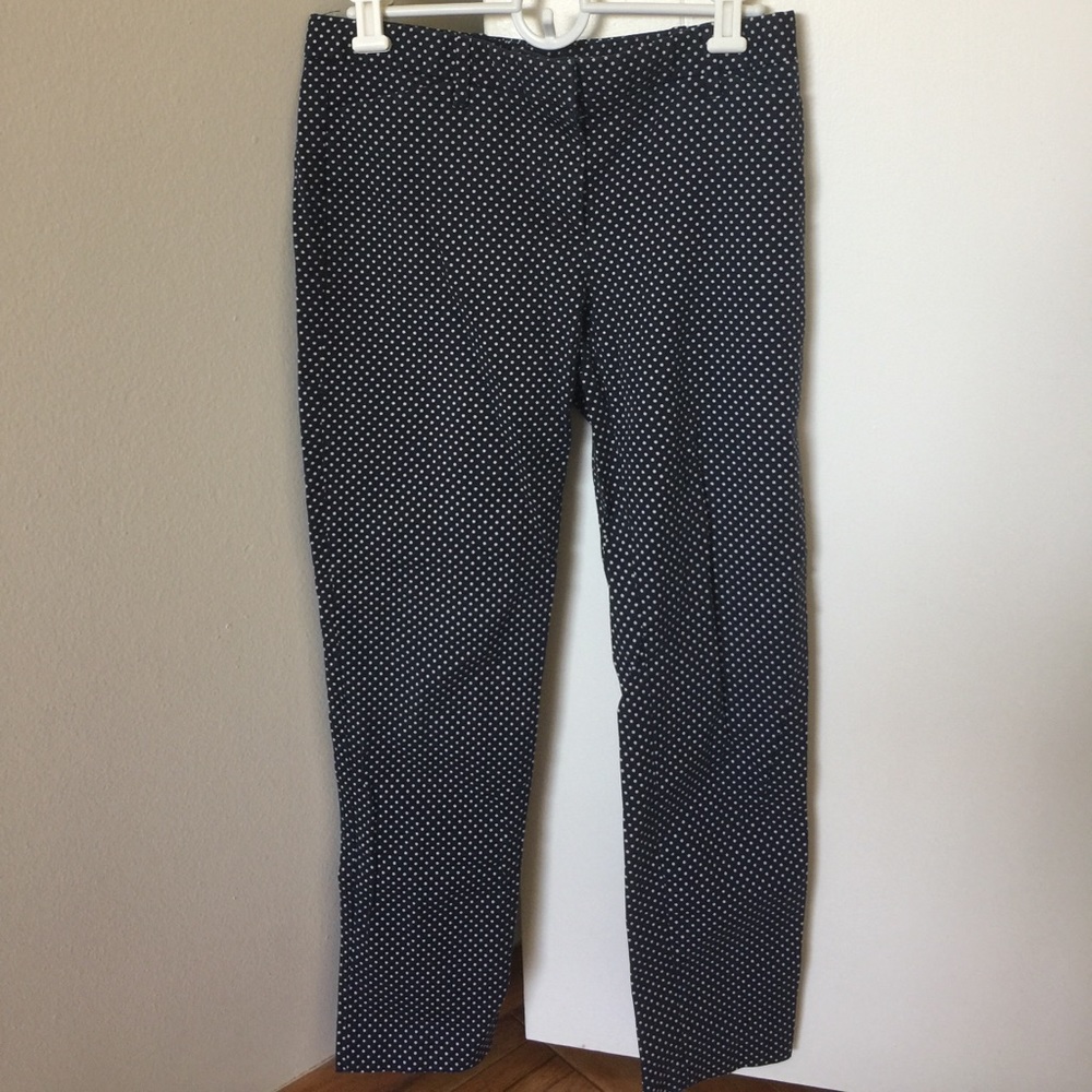 GAP Slim Cropped Dotted Navy Pants