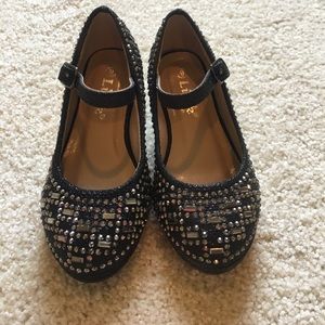 Black Rhinestone Mary Jane Heals