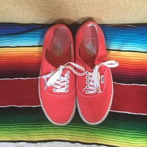 Vans | "Authentic" Coral/Red Sneakers