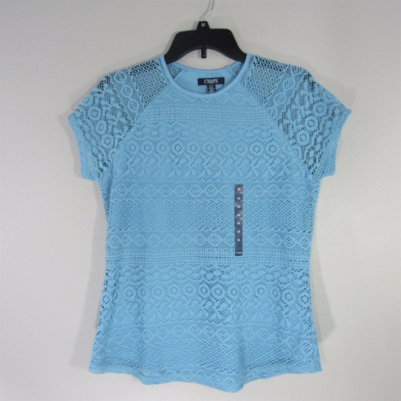 Chaps by Ralph Lauren Top Short Sleeve Size Medium - Picture 2 of 8