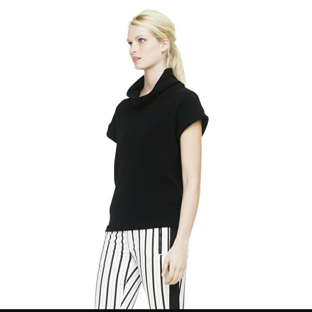 Club Monaco Adriana cowl neck black top S