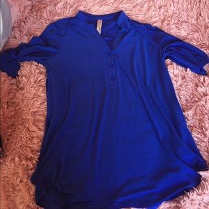 Royal blue 3/4 sleeved blouse