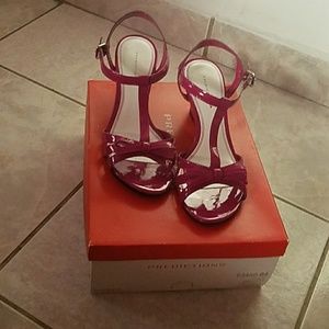 Wine Wedged Heels
