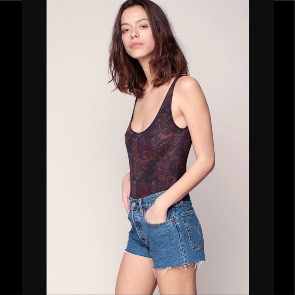 Final reduction Free People Freesia Black Bodysuit