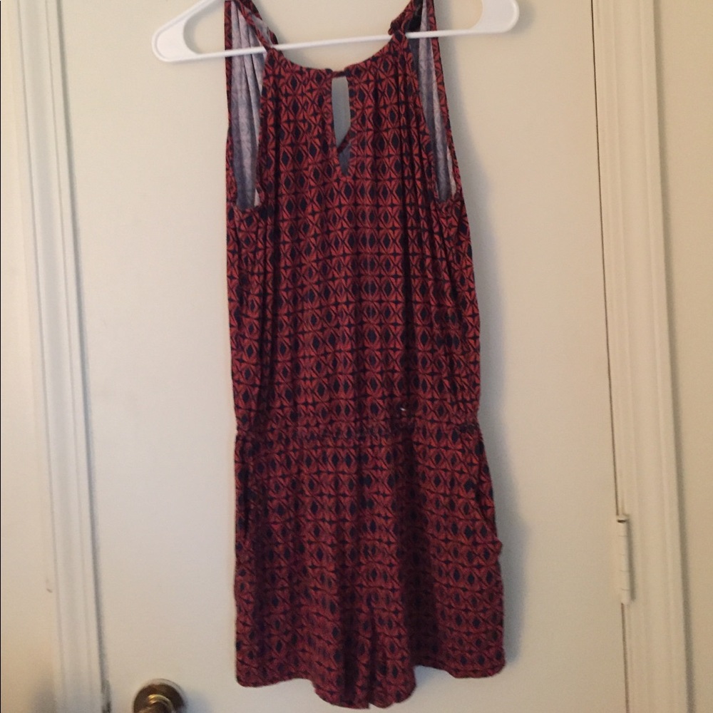 Black and Red Printed Romper (Size: X-S women's)