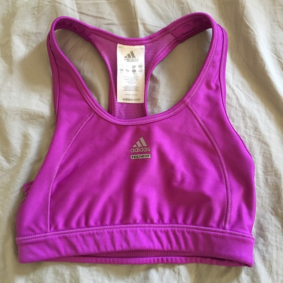 Adidas Magenta Sports Bra - Picture 1 of 3