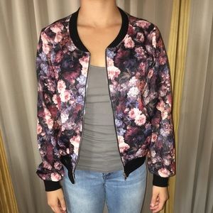 Floral zip up jacket