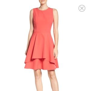 Vince Camuto ruffle fit & flare dress