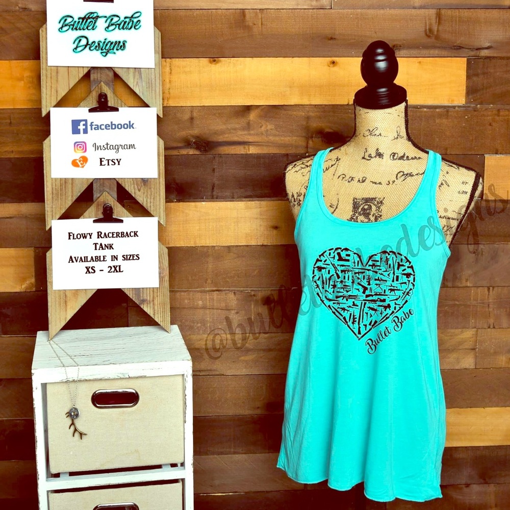 Aqua Top With Heart Design
