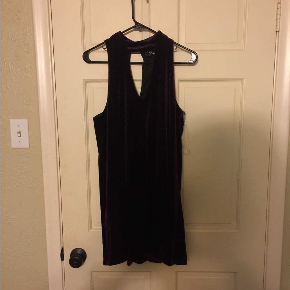 Velvet maroon short dress NWT