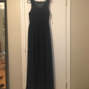 Navy blue Azazie size 4 gown. Worn once.