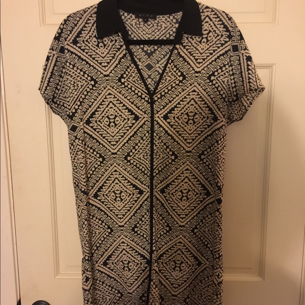 Black and white collared dress