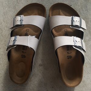 MEN'S BIRKENSTOCKS - STONE 10/10.5 **BRAND NEW**