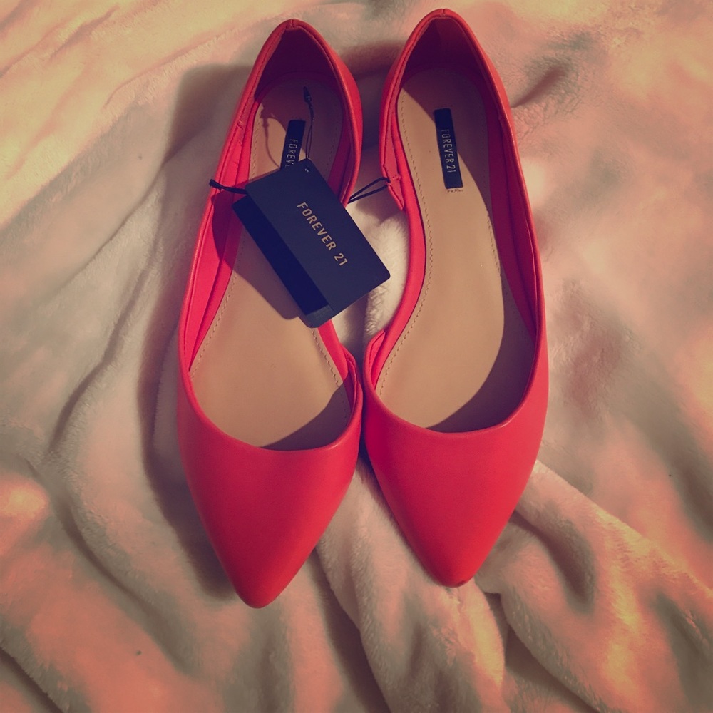 Coral color flats