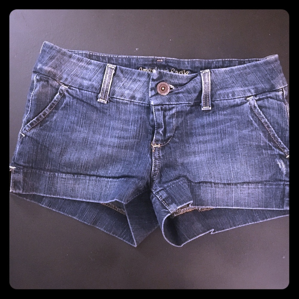 AE denim shorts